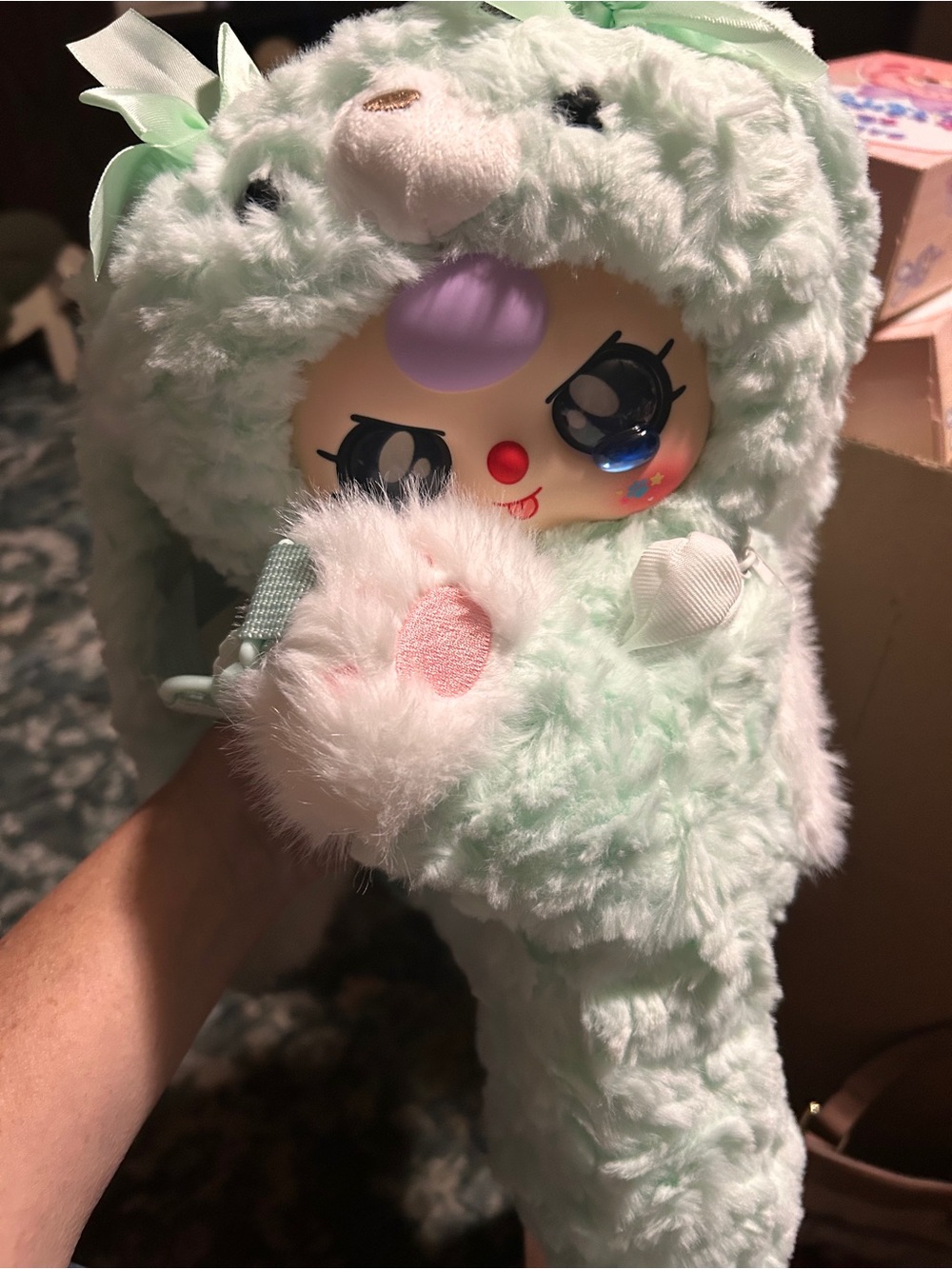BB3/Cure Planets Hugging Baby 400% mint green bunny with Special Eyes!